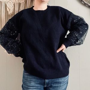 💙💫 SEQUIN Balloon Sleeve sweater💫💙